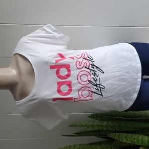 Next Level Swag Originals Lady Boss Lifestyle Shirt White Size Small